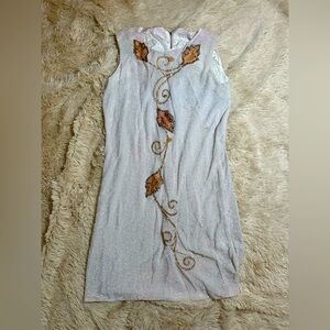 Vintage Women’s Sparkly Lightweight Medium Dress With Gold Sequence